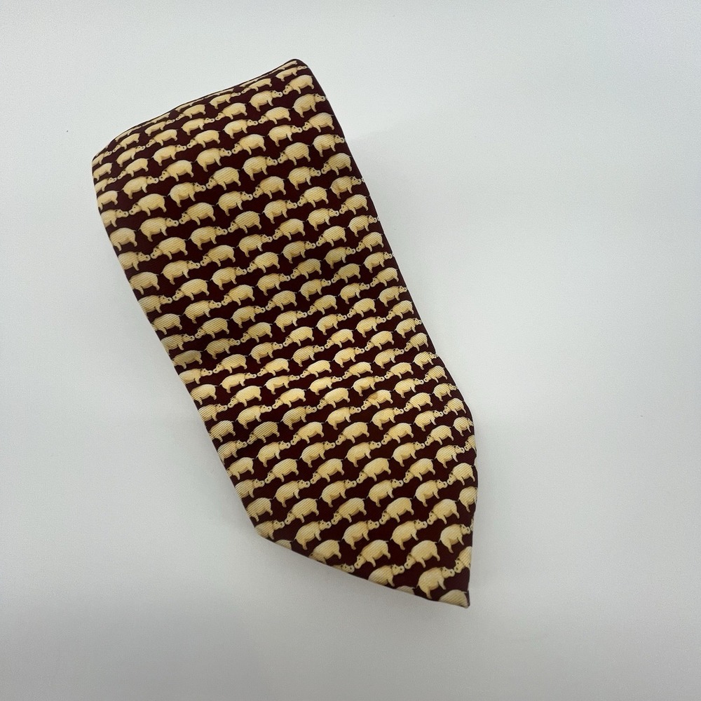Renato‎ Balestra Silk Tie Hippo Pattern